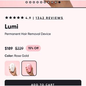 Umi Permanent Hair Removal Device - Rose Gold